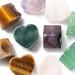 Valentinstag Thema 10pcs 5 Stil natürliche Edelstein europäische Perlen&nbsp;G-LS0001-71