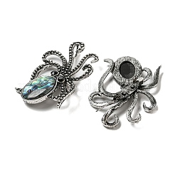Natürliche Paua-Muschel/Abalone-Muschel-Oktopus-Brosche&nbsp;X-FIND-Z032-03B