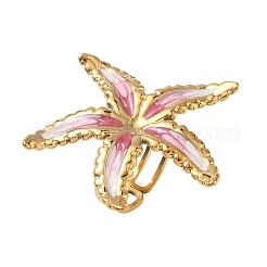 Anillos de puño abiertos de acero inoxidable 304 esmaltados para mujer&nbsp;RJEW-K320-03G-03