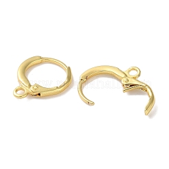 Impostazioni per orecchini a cerchio in ottone con placcatura a cremagliera&nbsp;KK-F090-14G