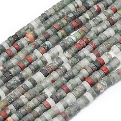 Natürliche afrikanische Heliotrop Perlen Stränge&nbsp;G-P575-B11-4x2mm