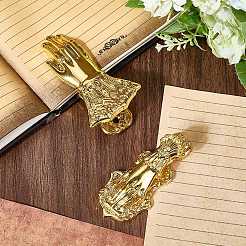 2 Stück handförmiger Lesezeichenclip aus Legierung in 2 Stilen&nbsp;AJEW-CP0006-93