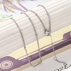 Collane con catena satellitare in acciaio inossidabile 304 anti-appannamento per le donne&nbsp;NJEW-K255-14P