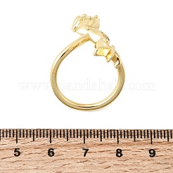 Messing Micro Pave klare Zirkonia Manschette offene Ringe&nbsp;RJEW-C164-07G