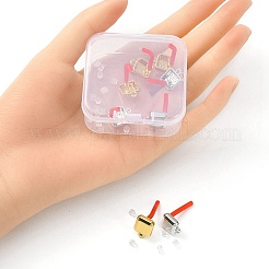 Accessoires de boucles d'oreilles carrées en alliage&nbsp;FIND-YW0003-80