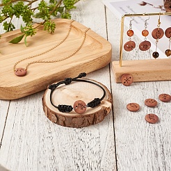 240 Stück 12 Stile lasergeschnittene Holzverbinder-Charms&nbsp;WOOD-CD0001-34