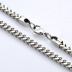 Collane lunghe a forma di grano in acciaio inossidabile 304 per ragazzi&nbsp;NJEW-L095-04