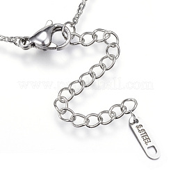 Colliers pendentifs en acier inoxydable 304 résistant au ternissement&nbsp;NJEW-N0071-18P