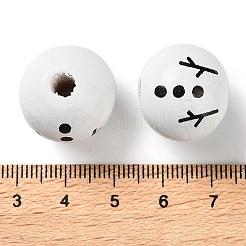 Perles européennes en bois imprimées&nbsp;WOOD-Z002-02A