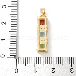 Pendentifs avec zircon cubiques à micro-pavés en laiton&nbsp;KK-A295-07G