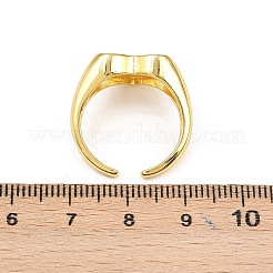 Manschettenringe aus Messing mit Mikropavé-Zirkonia für Damen&nbsp;RJEW-Z113-41G