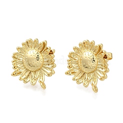 Trovare orecchino a bottone in ottone con placcatura a cremagliera&nbsp;EJEW-H016-39G