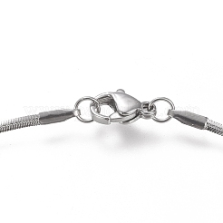 Collares de cadena de serpiente de acero inoxidable 304 que no se deslustran&nbsp;NJEW-I238-01P