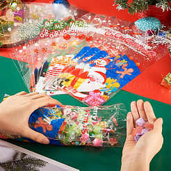 40 Stück 4 Stile Weihnachtsthema OPP selbstklebende Keks- und Snack-Verpackungsbeutel&nbsp;CON-TAC0010-90A