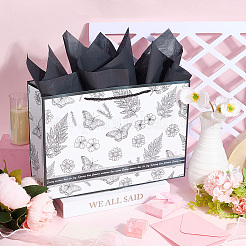1 Stück Geschenktüten aus Papier mit Blumen und Schmetterlingen&nbsp;ABAG-SP0001-32