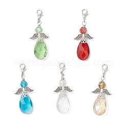 Decorazioni pendenti in vetro angelo&nbsp;HJEW-JM03605