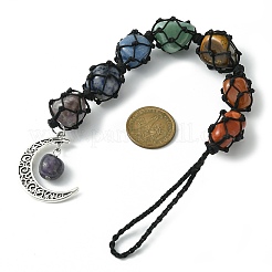 7 decorazione pendente con sacchetto di pietre preziose chakra&nbsp;HJEW-JM01239