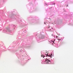 20 Stück gemischt Klasse A quadratische Zirkonia zeigte zurück Cabochons&nbsp;X-ZIRC-M004-5x5mm