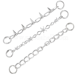 3 pieza de 3 estilos de cadenas de correa de bota de aleación&nbsp;FIND-CY0001-16