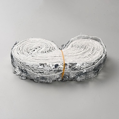 Rubans de broderie à paillettes en polyester et plastique&nbsp;OCOR-WH20008-22
