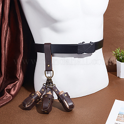 PU-Ledertasche mit 3 Korkglasflasche&nbsp;FIND-WH0366-234B