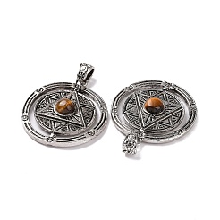 Pendentifs en œil de tigre naturel&nbsp;G-L524-05AS-01