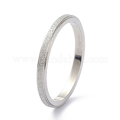 Bague en forme de dôme uni mat anti-ternissement de 2 mm pour fille et femme&nbsp;RJEW-C012-01D-P