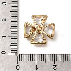 Cremagliera placcatura micro ottone spianare pendenti zirconi&nbsp;KK-F883-10G-01