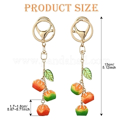 Porte-clés en résine orange&nbsp;KEYC-YW00139-01