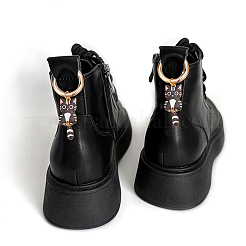 16 pièce 8 styles de breloques de chaussures en alliage émaillé en forme de chat&nbsp;HJEW-HY00020