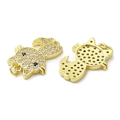 Cremagliera placcatura micro ottone spianare pendenti zirconi&nbsp;KK-O017-04G