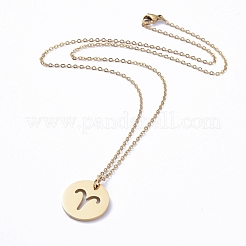 Colliers pendentifs en acier inoxydable 304&nbsp;NJEW-E147-09G