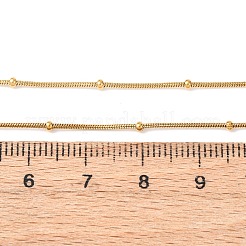 Halsketten aus runden Schlangenketten aus Edelstahl 304 mit Rondellperlen&nbsp;NJEW-C103-01G