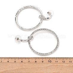 Pendientes colgantes de aleación y rhinestone de cristal&nbsp;EJEW-G467-01P-01