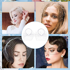 2 stücke 2 stile braut strass perle mesh schleier tuch haar bands&nbsp;MRMJ-FG0001-16A