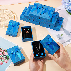 Rechteckige Geschenkboxen zur Aufbewahrung von Schmucksets aus Papier mit Schleife&nbsp;CON-TAC0014-12F