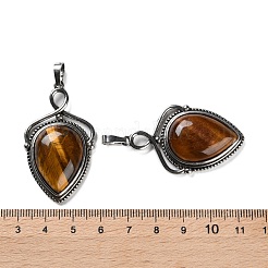 Pendentifs en œil de tigre naturel&nbsp;G-F777-01AS-05