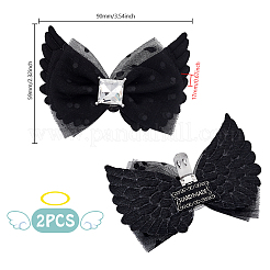 2 Stück Schuhschnallenclips aus Polyester&nbsp;AJEW-GA0008-86B