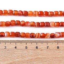 Natürlicher gebänderter Achat / gestreifte Achatperlenstränge&nbsp;G-G005-B02-01A