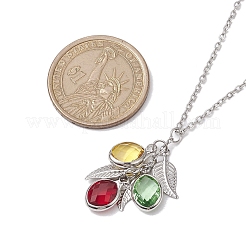 Colliers pendentifs en acier inoxydable et en verre&nbsp;NJEW-JN04701
