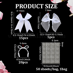 40 pz 3 stili decorazioni per imballaggio in poliestere&nbsp;DIY-PH0035-55