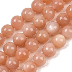 Natürliche sunstone Perlen Stränge&nbsp;G-G342-A01-8.5mm