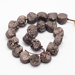 Elettrodeposte druzy naturale filoni cristallo di quarzo di perline&nbsp;G-G889-04