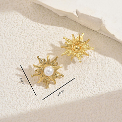 Pendientes de acero inoxidable con forma de flor&nbsp;YX0198
