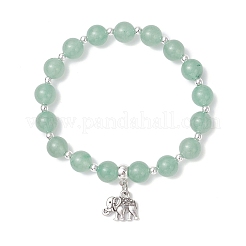 5 bracelet à breloques en alliage en forme d'éléphant&nbsp;BJEW-JB12520