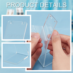 6 Stück 3 Stile Acryl-Halskettenständer mit schräger Rückseite&nbsp;NDIS-FG0001-05