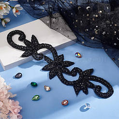 Blume Hotfix Strass&nbsp;DIY-WH0504-33C