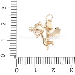 Pendentifs en laiton avec émail rouge&nbsp;KK-CBAF749-02B