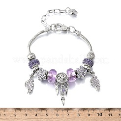 Charm-Armbänder aus europäischen Perlen aus Legierung&nbsp;BJEW-F495-17P