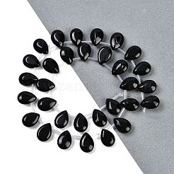 Natürliche schwarze Onyxperlenstränge (gefärbt und erhitzt).&nbsp;G-B125-G01-01